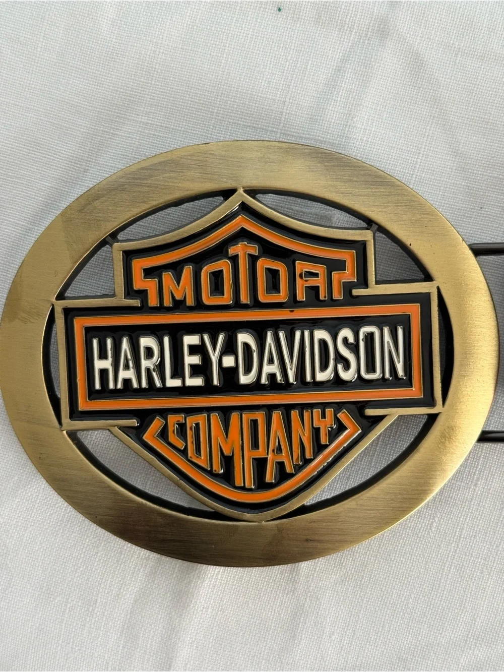 Vintage Harley Davidson  Hand Tooled Black Leather Belt